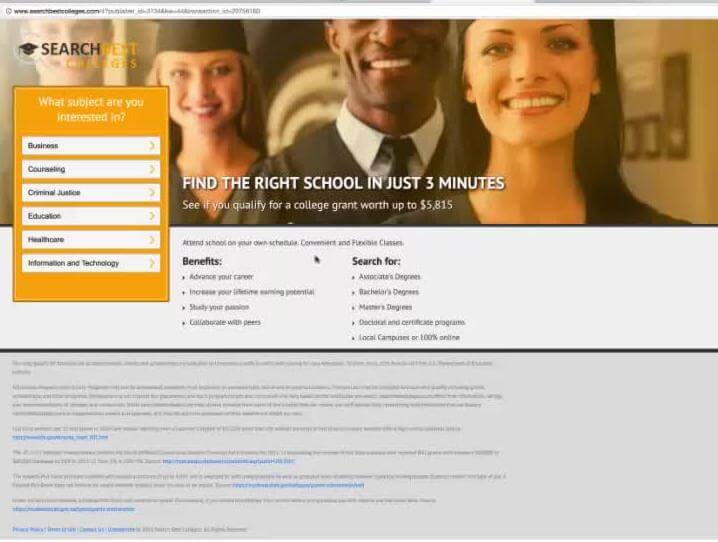 Find the right school in just 3 minutes