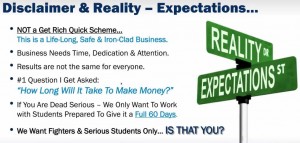 Disclaimer and reality - expectations