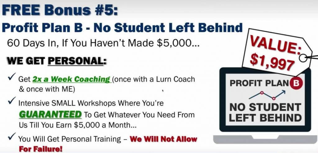 Bonus 5 Profit Plan B - No Student Left Behind