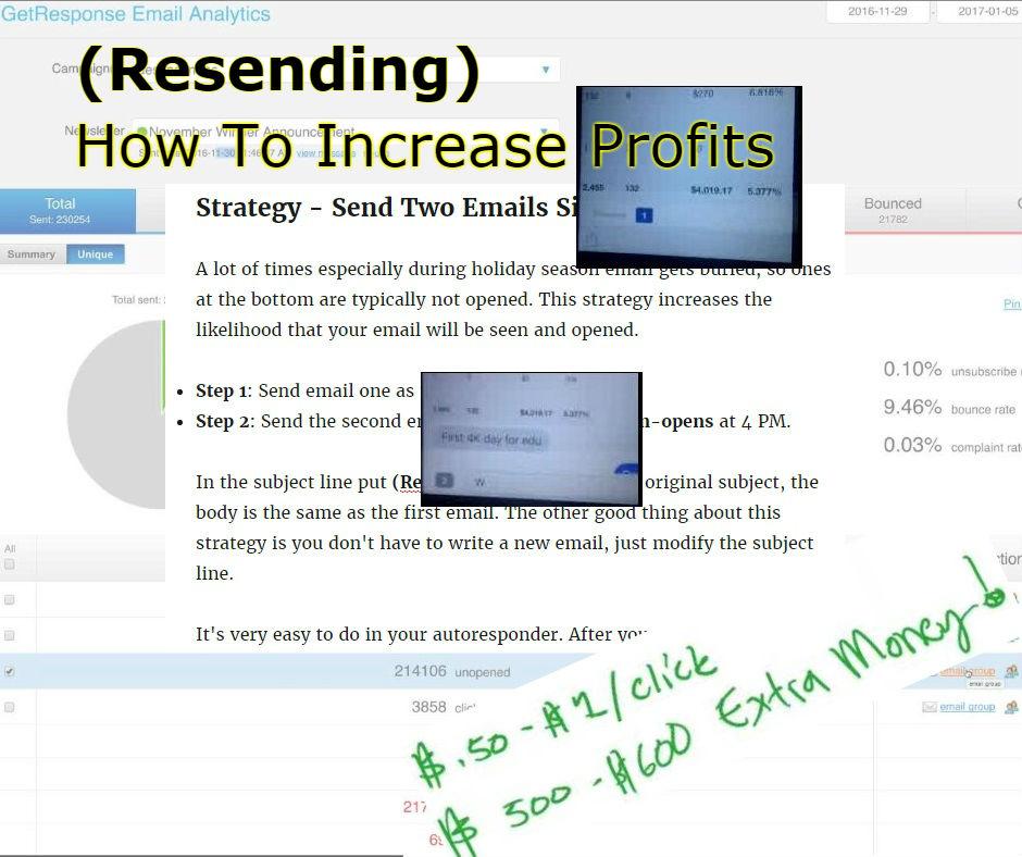 (Resending) How To Increase Profits